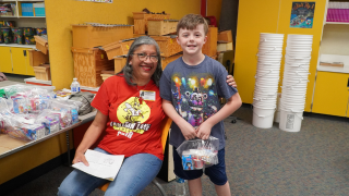  volunteer with choir student